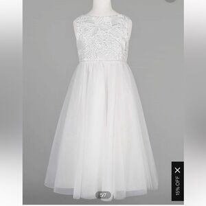 Azazie flower girl dress for 4 year old, pristine condition, worn once.
